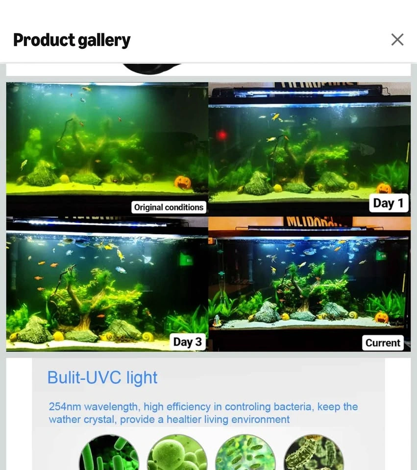 Aquarium Green Water Killer Filter Pump 9W 200GPH - photo 2