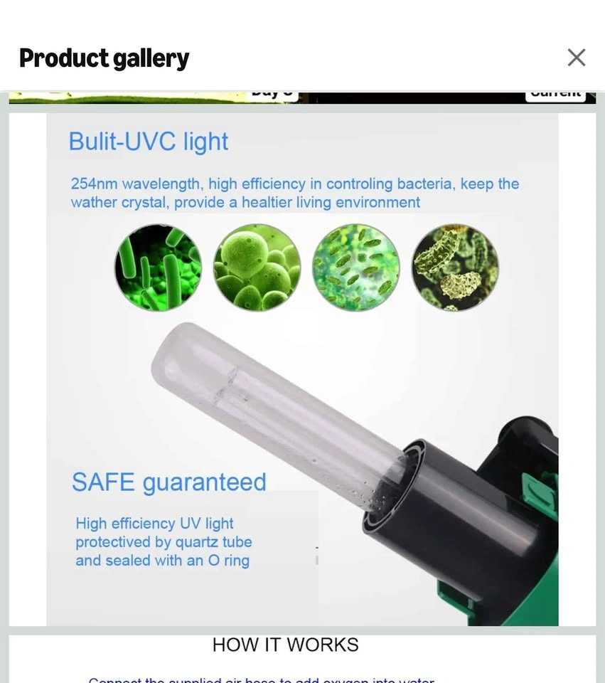 Aquarium Green Water Killer Filter Pump 9W 200GPH - photo 3