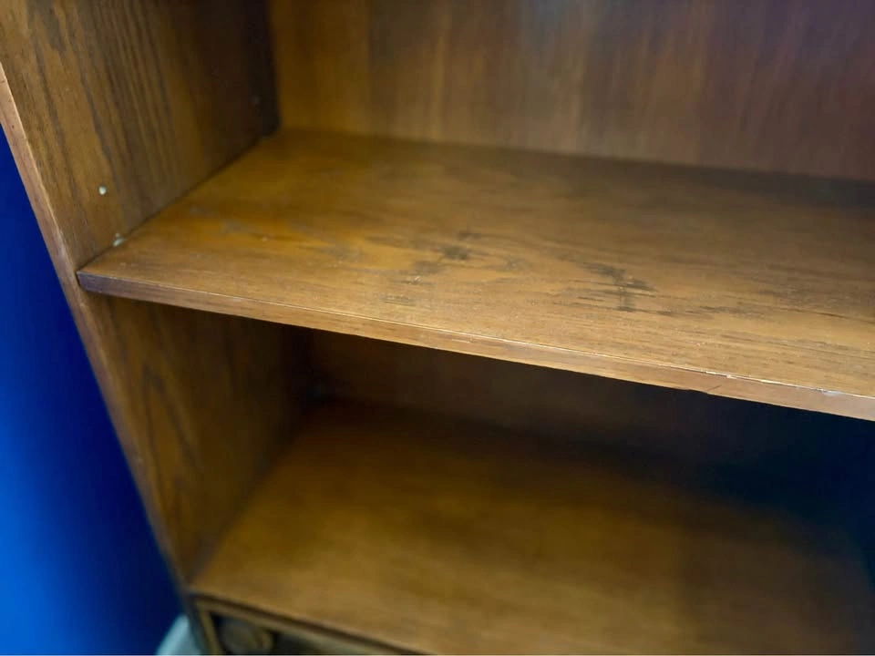 Vintage Carved Wood Bookcase w/ Cabinet - photo 4