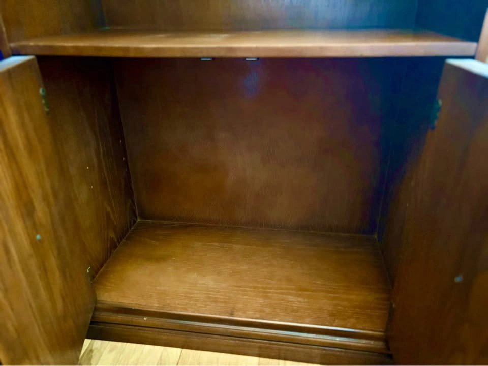 Vintage Carved Wood Bookcase w/ Cabinet - photo 5