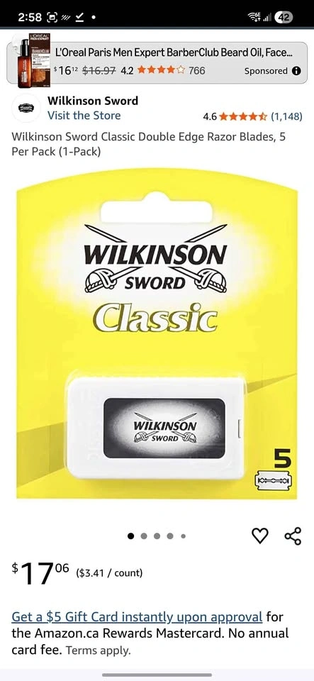 Wilkinson Sword Classic Razor Blades - 20 Packs (100 Blades)