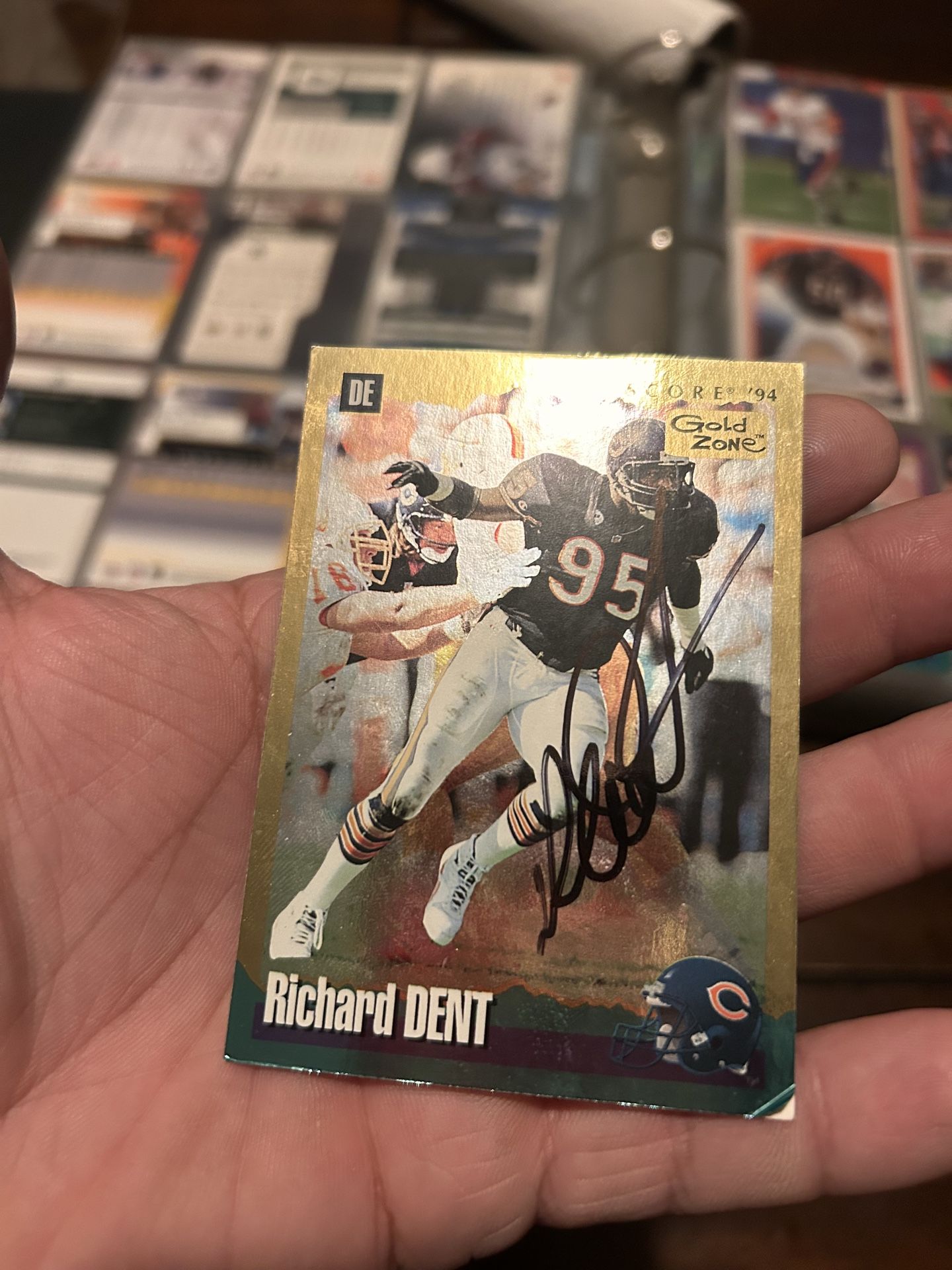 Richard Dent Chicago Bears Autographed Cards HOF 2011