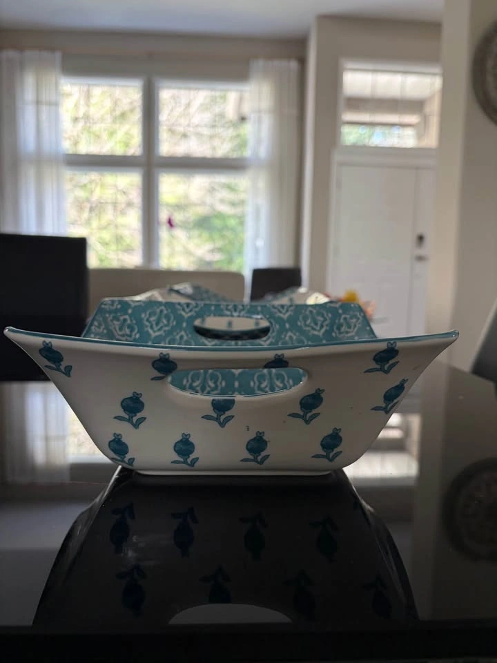 Stylish Blue & White Serving Bowl Set (3 Pieces) - photo 3