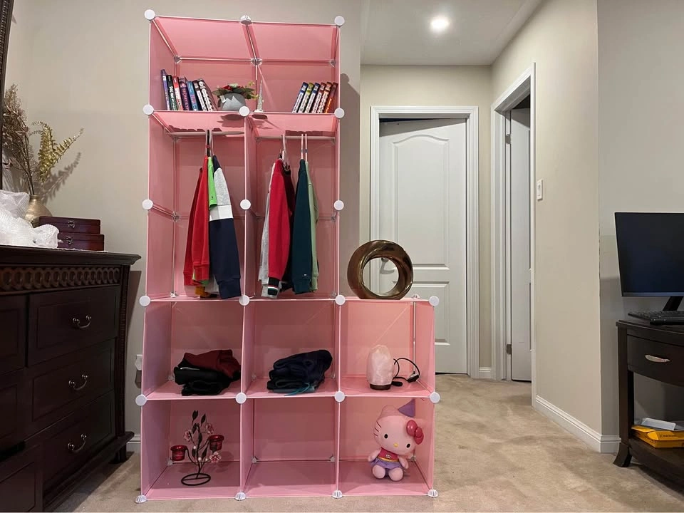 12-Cube Kids Wardrobe Baby Dresser Armoire Closet - photo 2