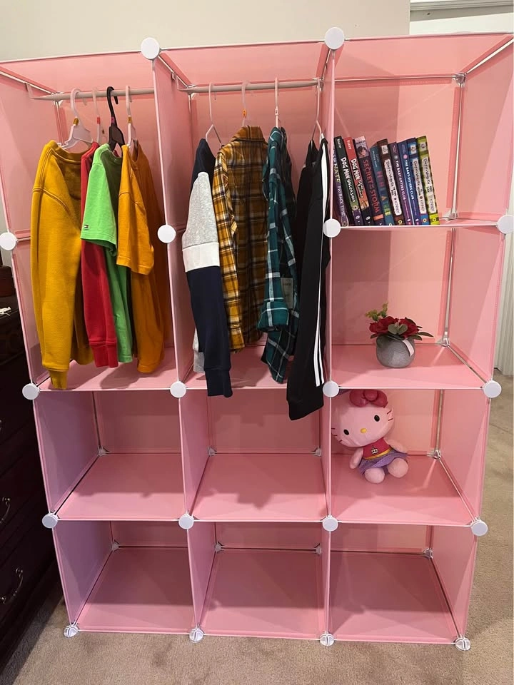 12-Cube Kids Wardrobe Baby Dresser Armoire Closet - photo 3