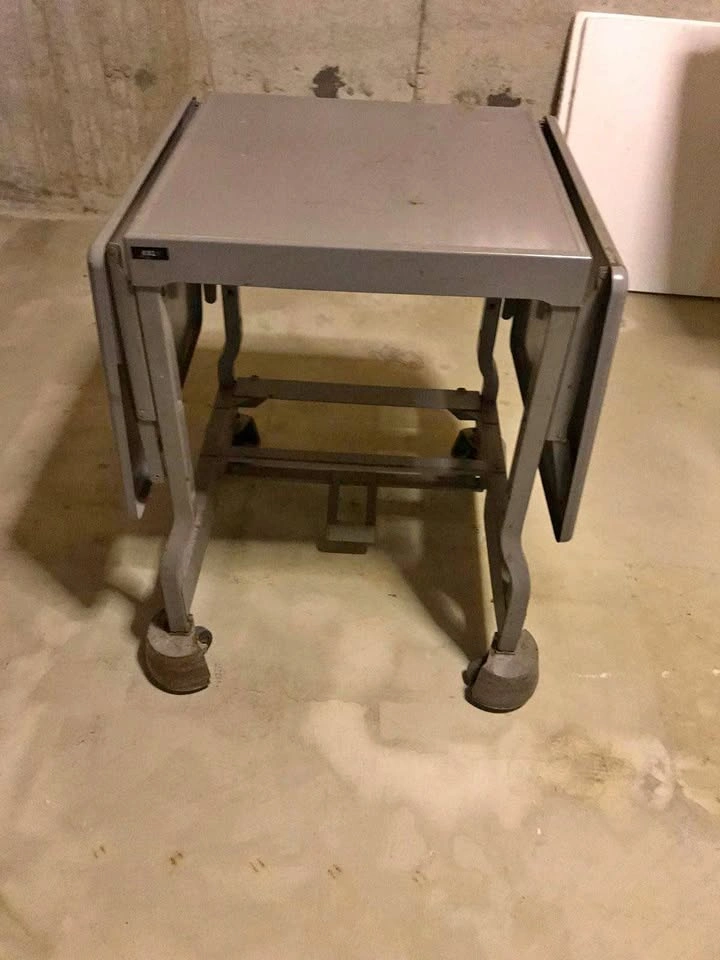 Vintage Metal Drop Leaf Utility Stand