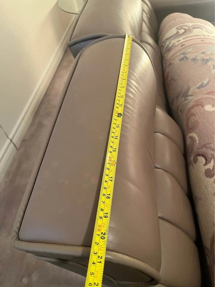 Four-Seat man made Leather Sofa - photo 2