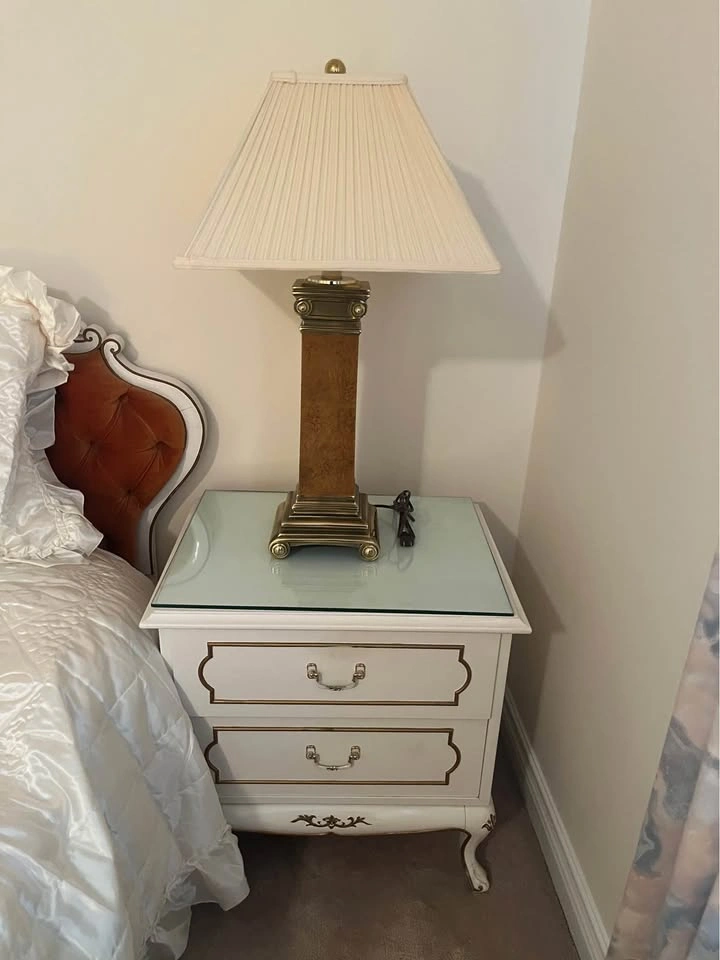 Vintage French Provincial Bedroom Set with Nightstands - photo 2