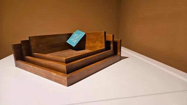 3 Piece Square Solid Wood Corner Shelf image indicator(3)