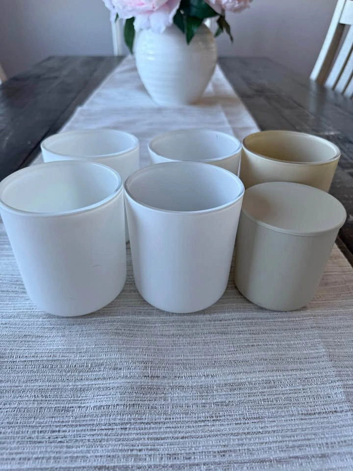 Candle Vessels: 5-12 oz Aura Vessels & 1 8oz Aura Vessel with Li