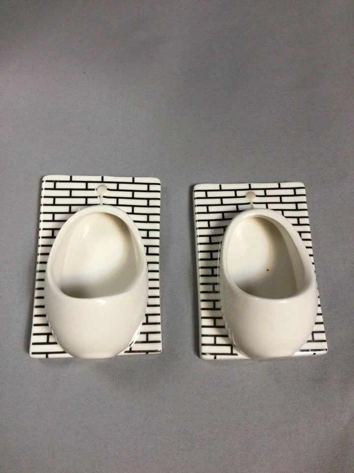 🌱Set of 2 White Elephant Funny Ceramic Shot Glasses - photo 2