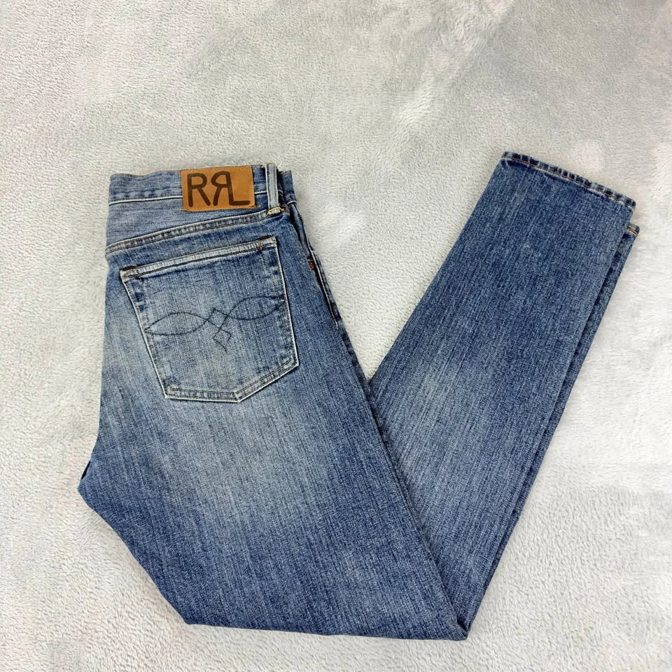 RRL Men's Slim Narrow Blue Jeans - Size 30x30