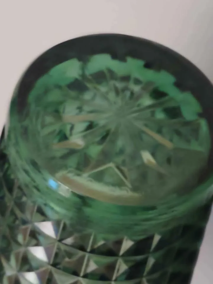 1960s E.O Brody Mid-Century 10" Green Glass Vase image indicator(7)