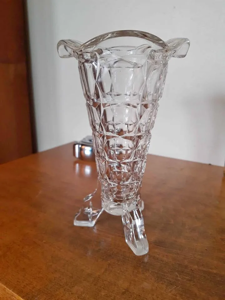 Vintage MCM Art Deco Honeycomb Vase thumbnail