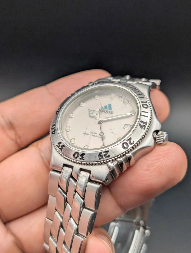 Adidas Equipment Watch Silver-Tone Metal Band w/ Date - photo 3