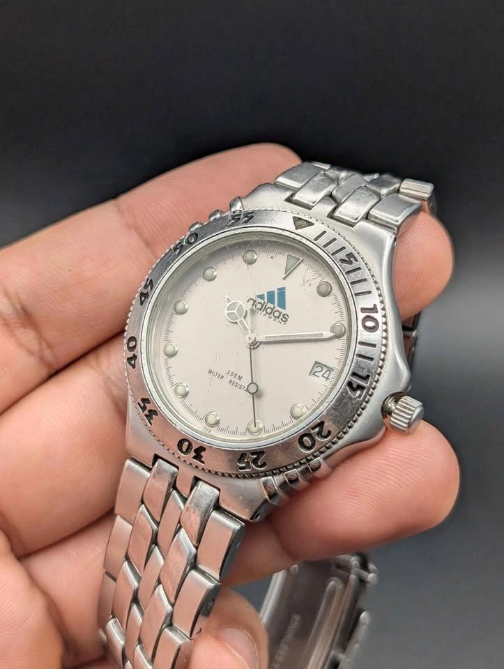 Adidas Equipment Watch Silver-Tone Metal Band w/ Date - photo 4