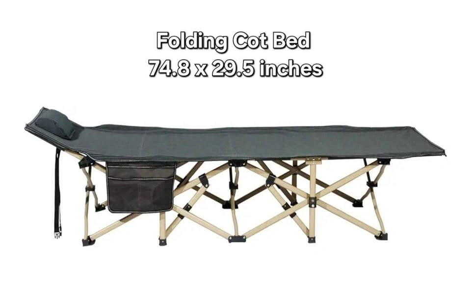 Great condition! Foldable Cot Bed. Grey and/or Blue. No damage. - photo 2
