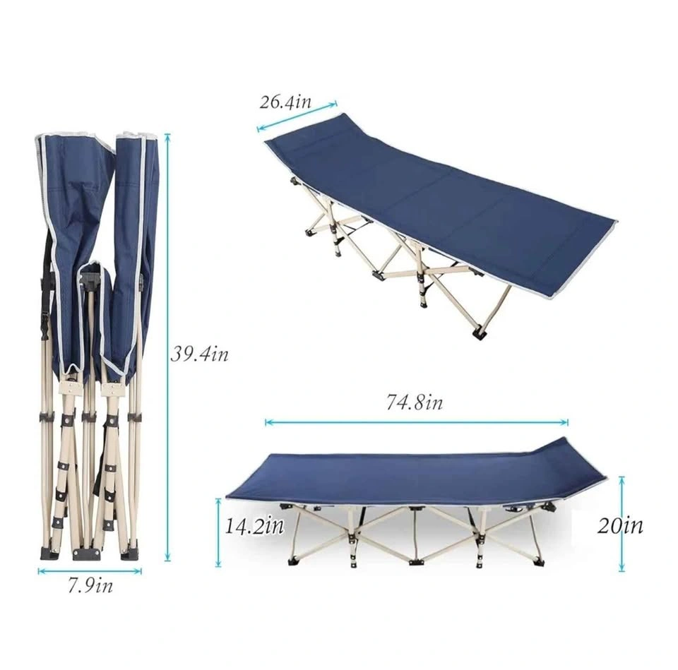 Great condition! Foldable Cot Bed. Grey and/or Blue. No damage. - photo 5