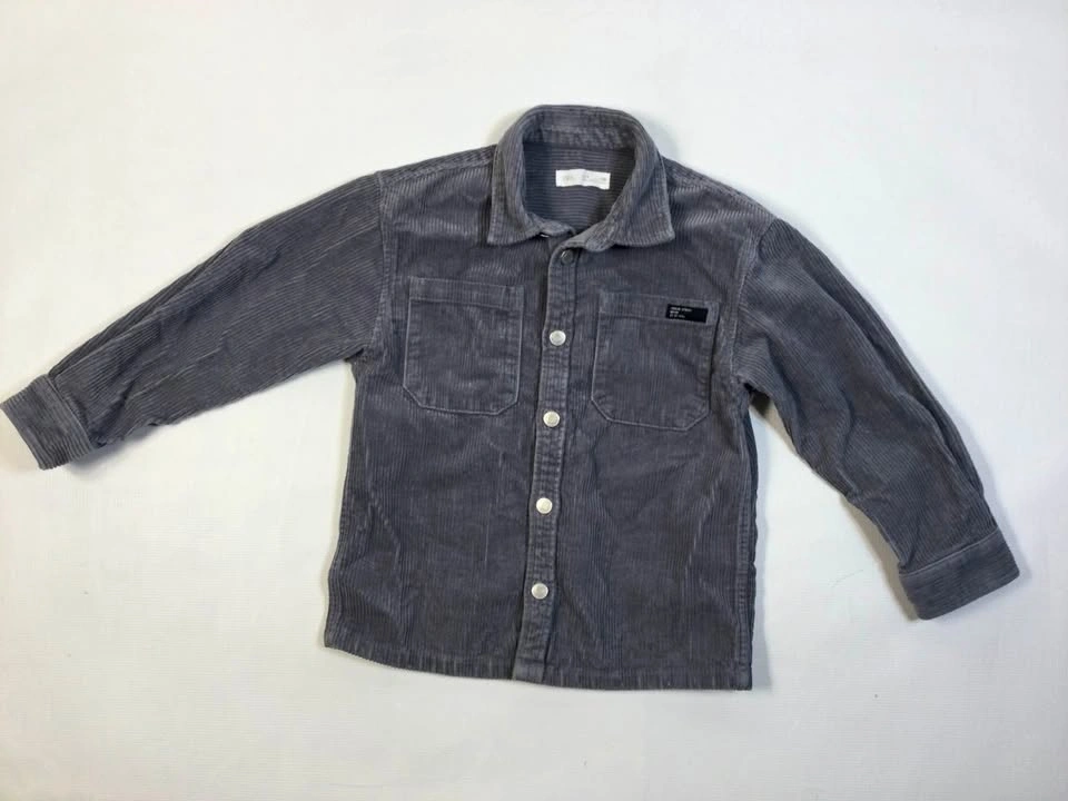 Zara Casual Street Wear Grey Size 7 Button Up Long Sleeve Shirt
