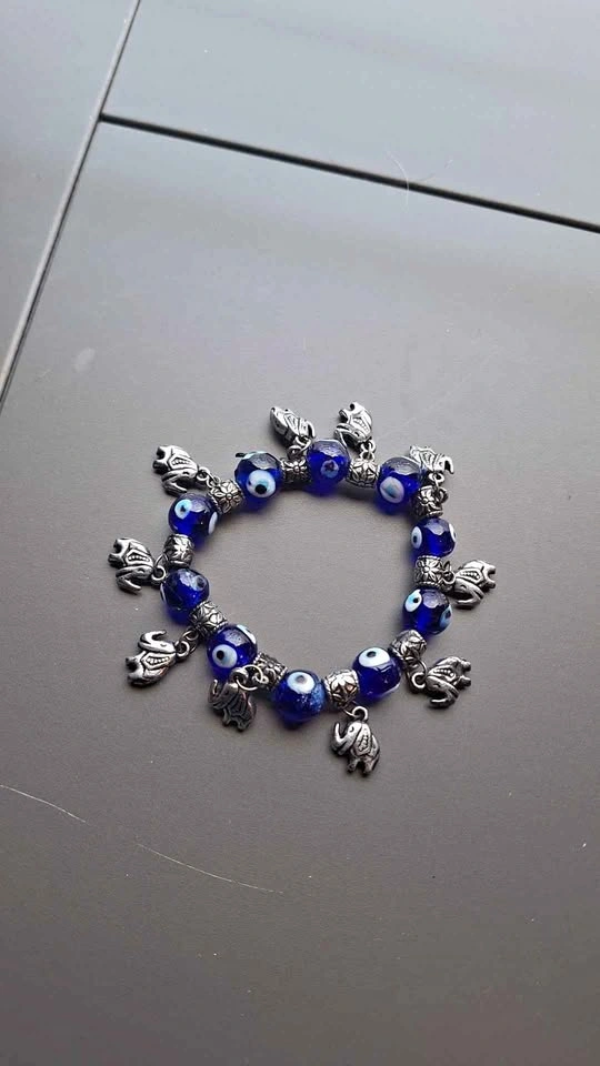 Glass Beaded Evil Eye Bracelet