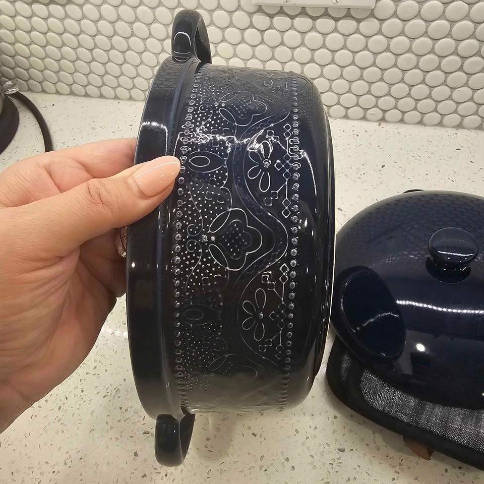 Large Blue Ceramic Dutch Oven/Casserole Dish - photo 3