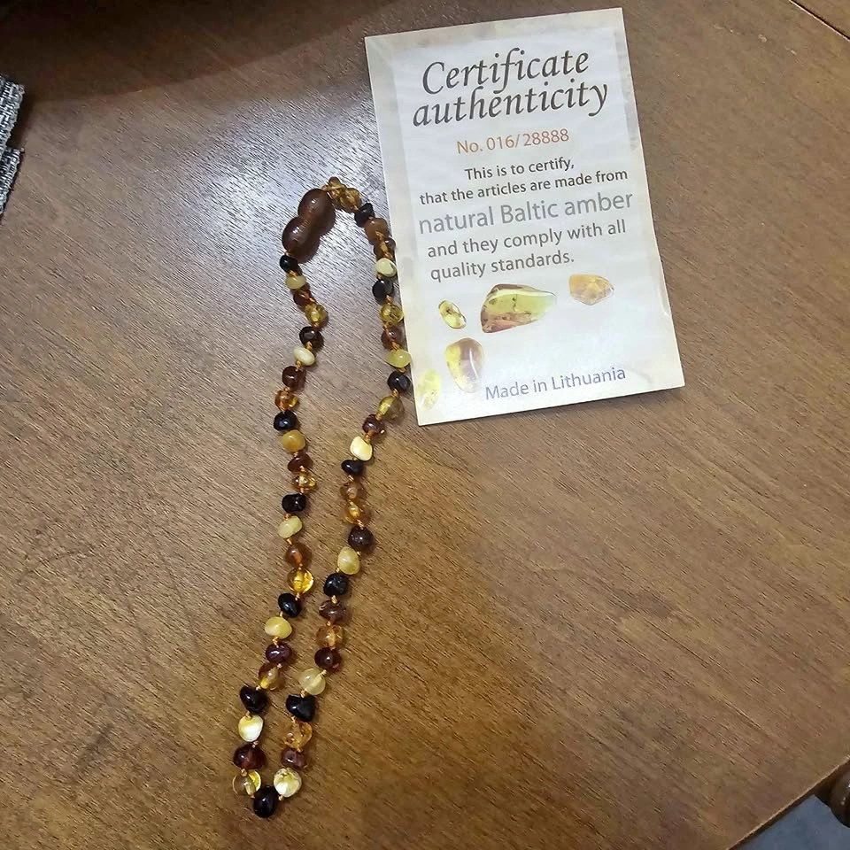 Amber bead necklace