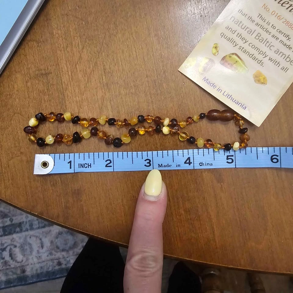 Amber bead necklace - photo 2