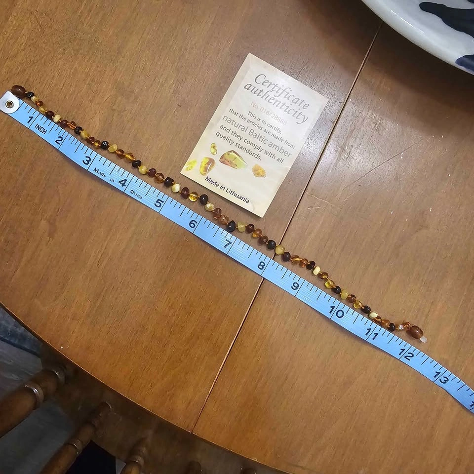 Amber bead necklace - photo 3