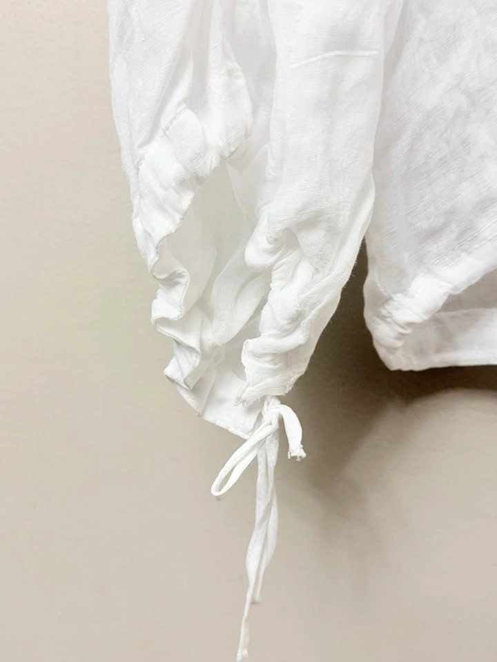 Zara White Flowy Blouse XL - photo 4