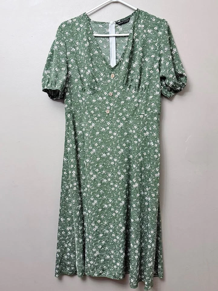 Green Flower Dress SHEIN Size L