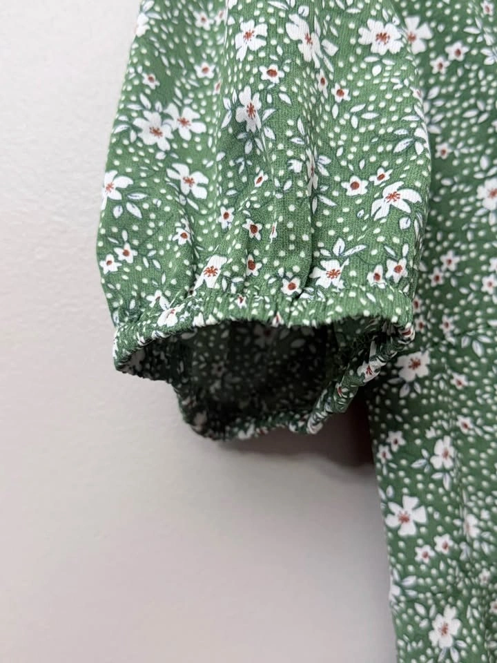 Green Flower Dress SHEIN Size L - photo 2