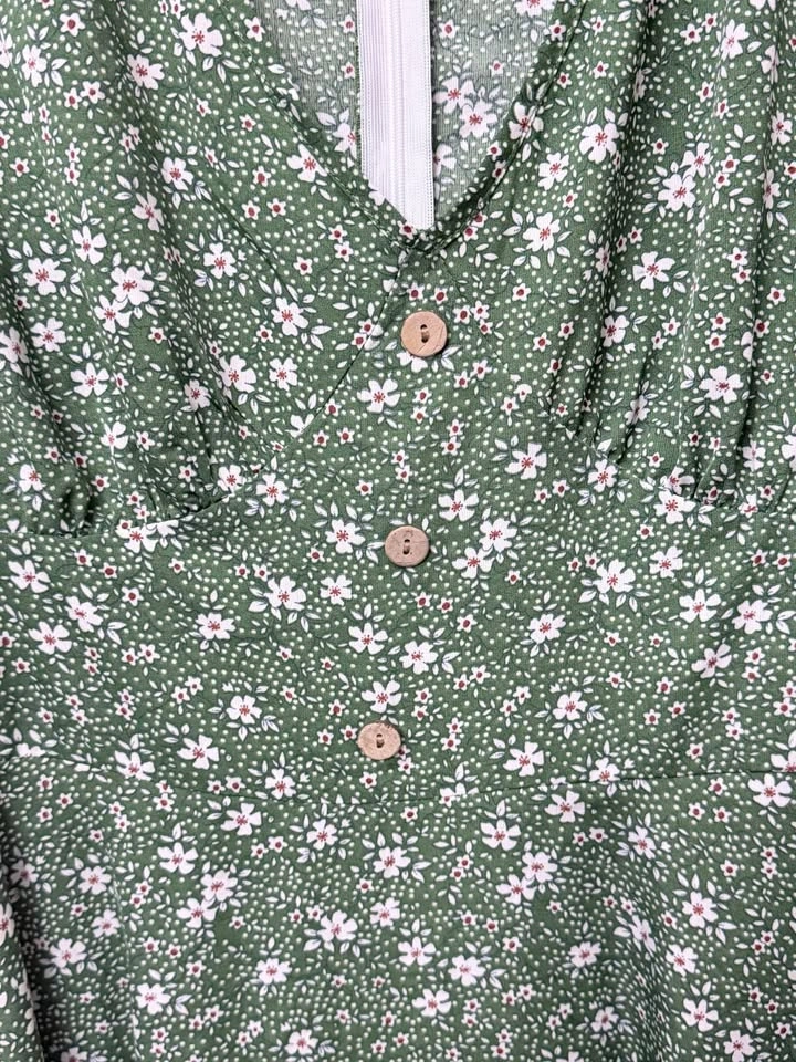 Green Flower Dress SHEIN Size L - photo 4