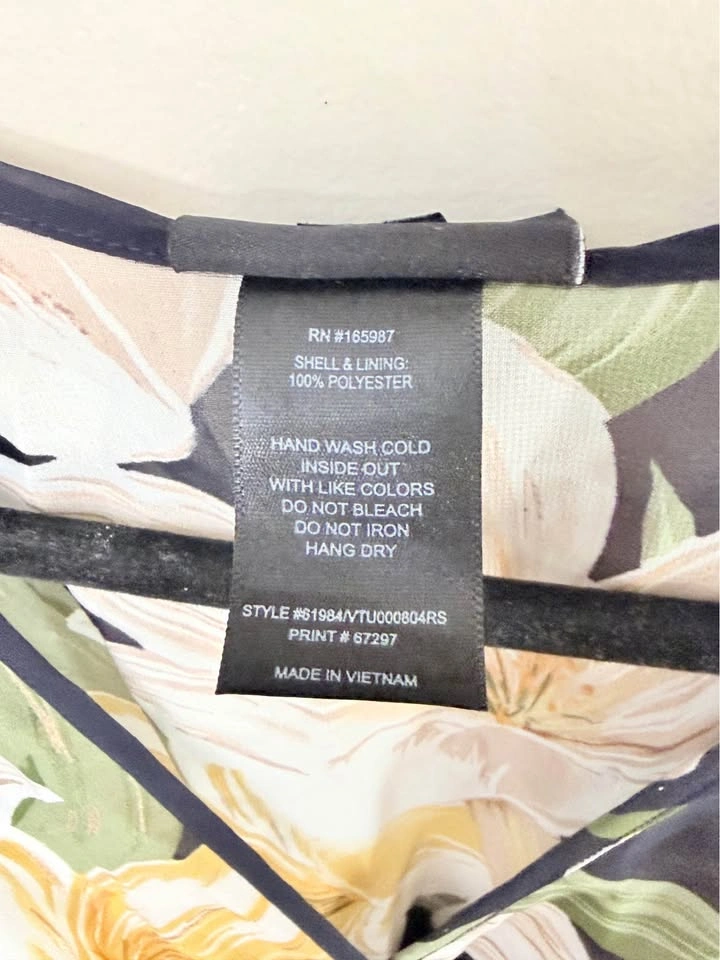 Alexa B Nites Floral Maxi Dress Chiffon Long Sleeve Semi Sheer s - photo 4
