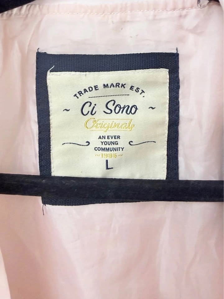 Ci Sono Light Pink Embroidered Bomber Jacket - Large - photo 4