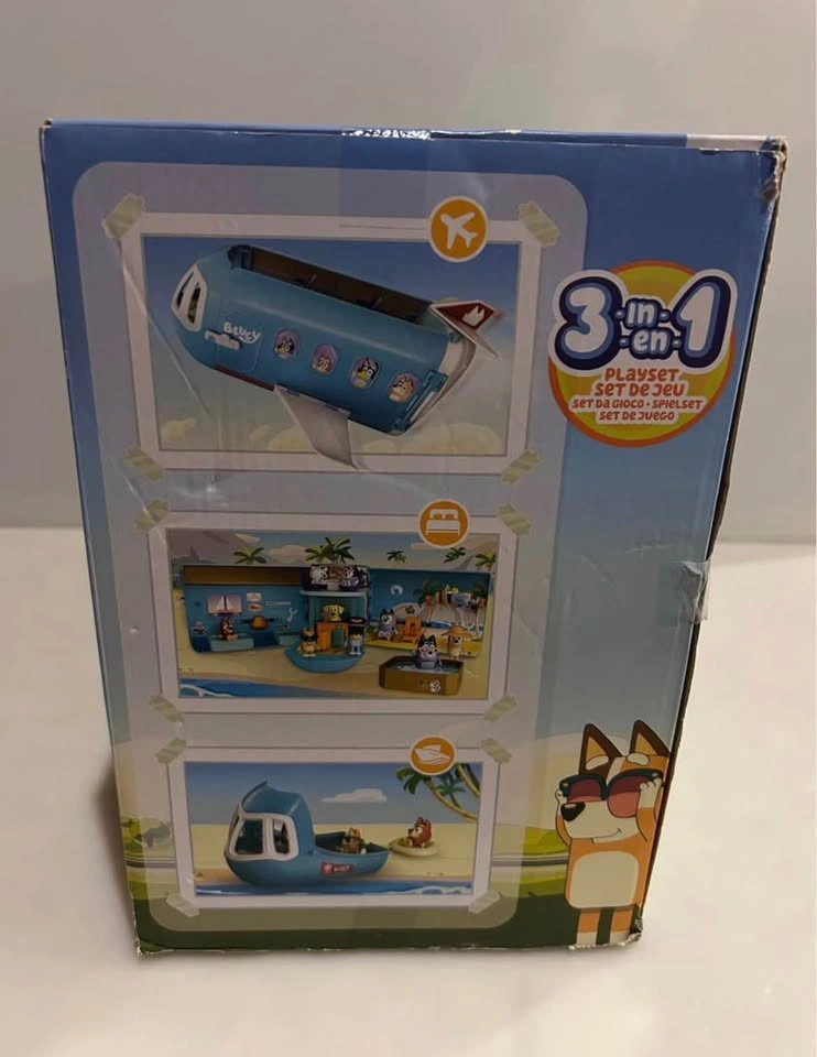 New Bluey 3 in 1 Transforming Plane Playset w/ Bluey & Bingo NIB - photo 3