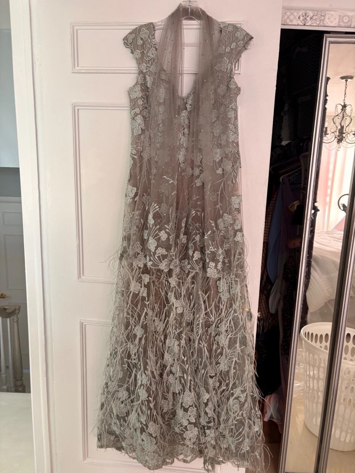 Mother of the Bride Gown - Mon Cheri - Size 10 Aqua - photo 5