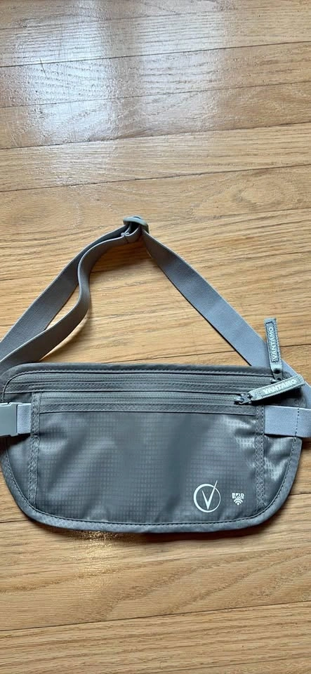 Slim Travel Waist Pouch for Passports & Cards - RFID Blocker