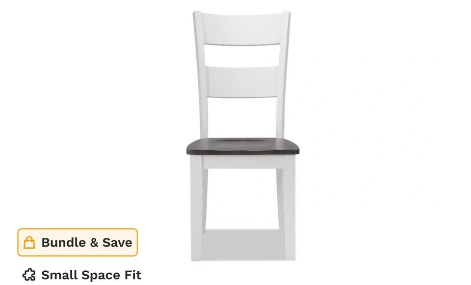 Blake 6 Piece White & Gray Extendable Dining Set - photo 3