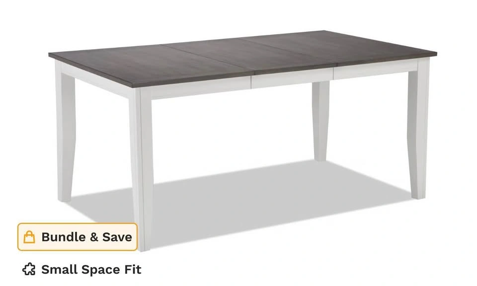 Blake 6 Piece White & Gray Extendable Dining Set - photo 5