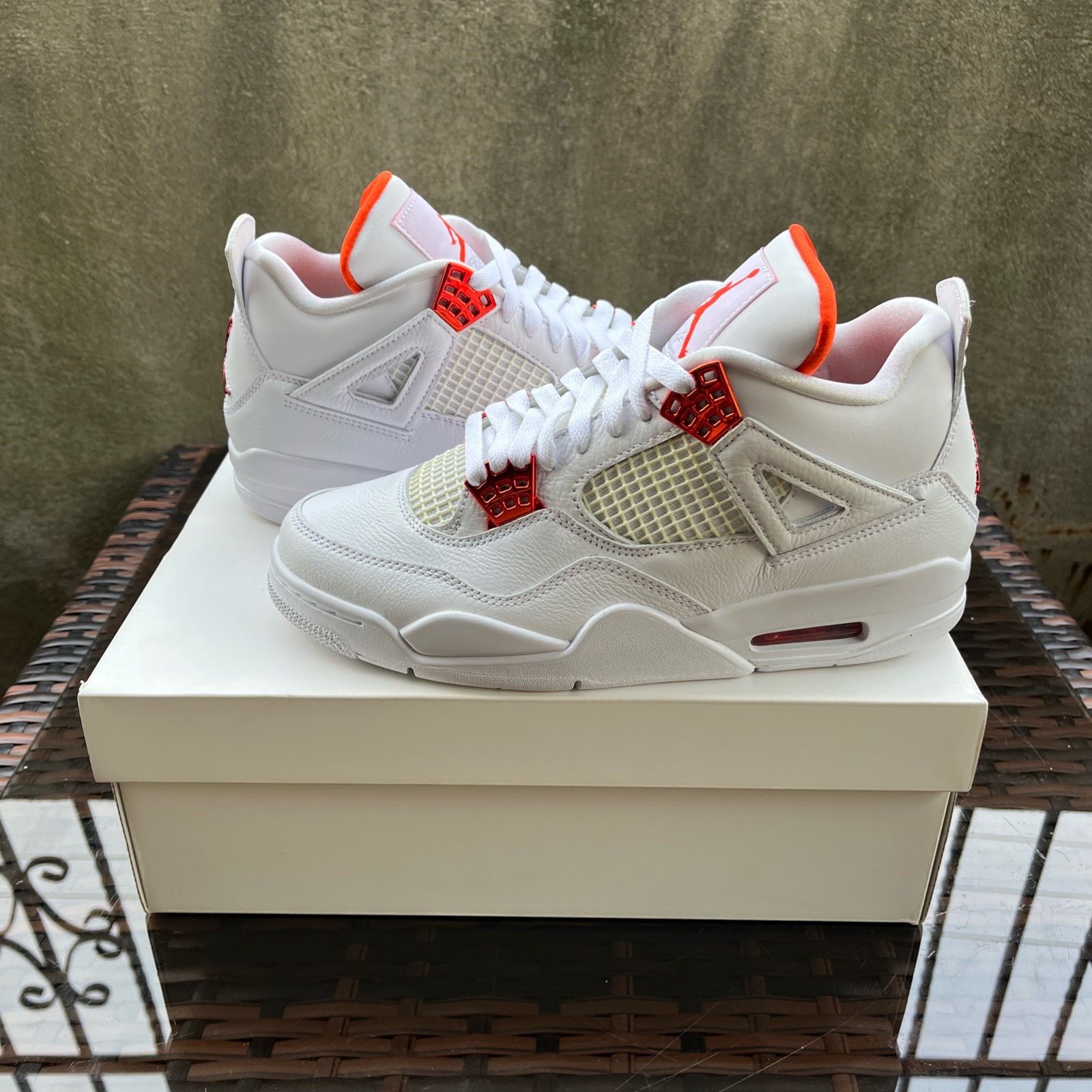 Nike Air Jordan 4 Retro White Team Orange CT8527-118 Men's Size - photo 4