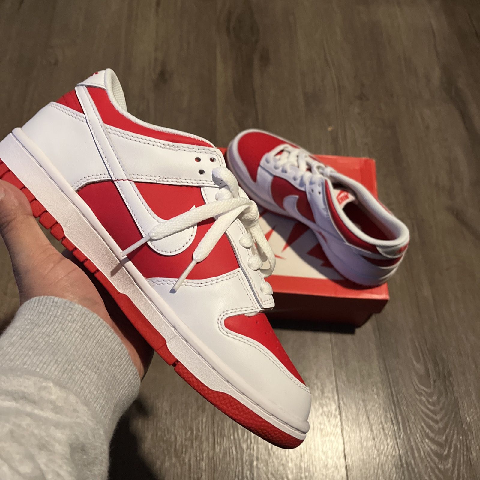 Nike Dunk Low GS "Championship Red" Size 7Y CW1590-600 - photo 2
