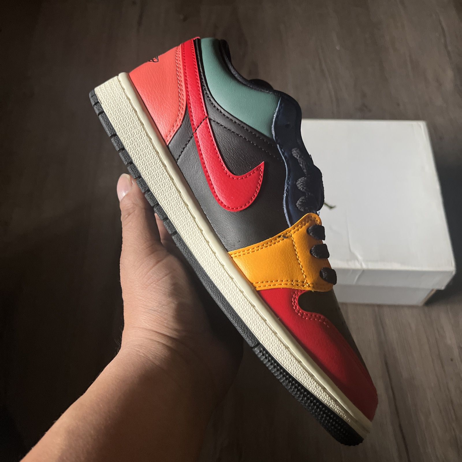 Air Jordan 1 Low SE Black Multi Color Size 7 Womans - photo 5