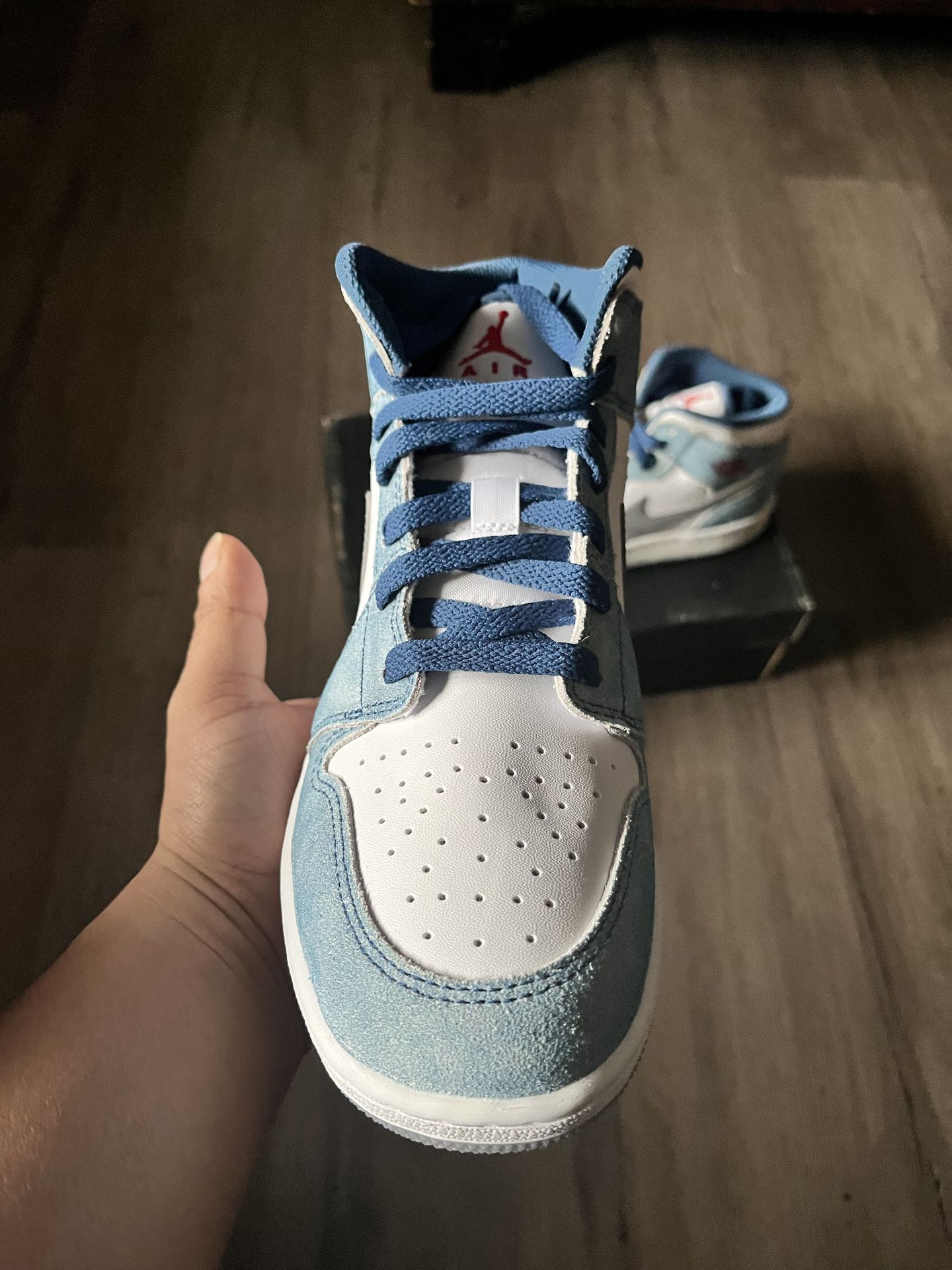 Jordan 1 Mid SE French Blue Light Steel (GS) - photo 4