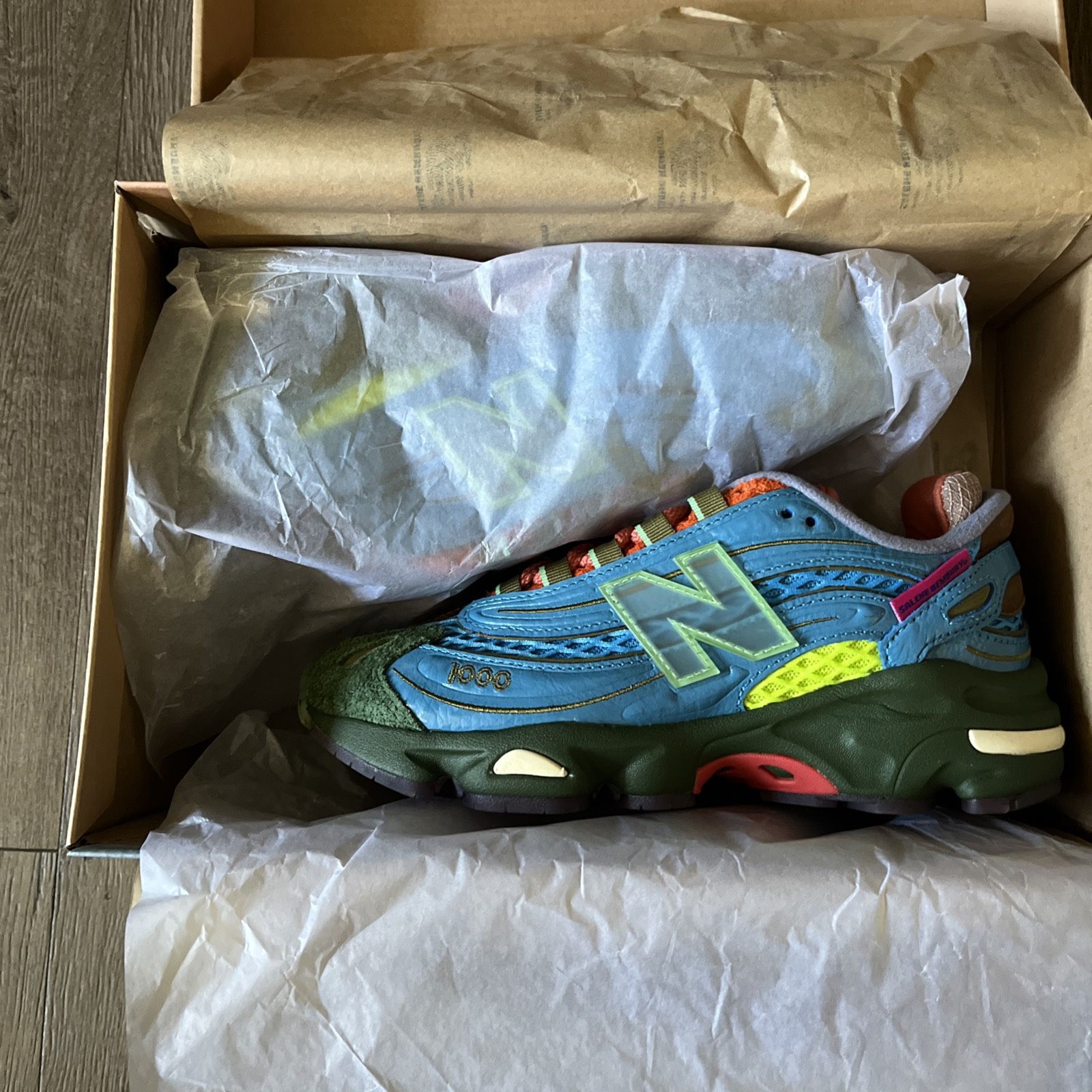 Salehe Bembury 1000 Sneakers Blue / Lime / Red New Balance - photo 2