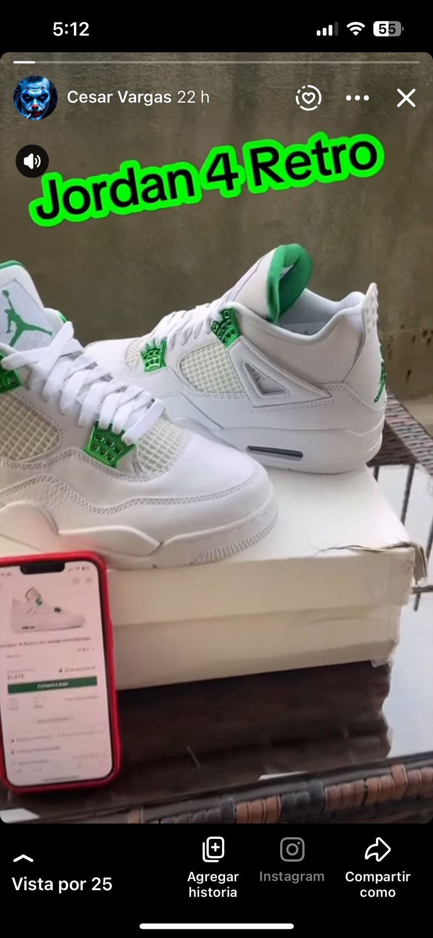 Jordan 4 Green Metallic