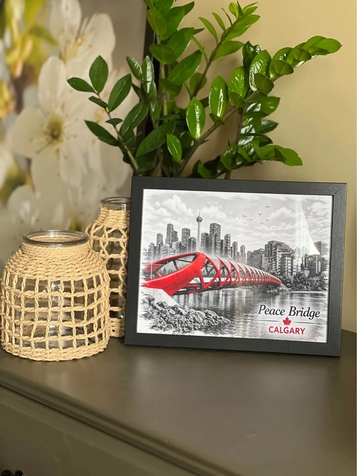 ❄️ Stunning Peace Bridge Framed Art ! 🇨🇦✨