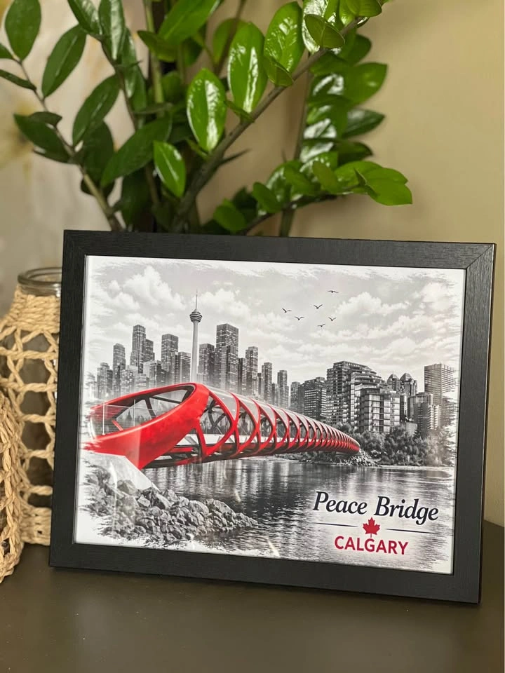 ❄️ Stunning Peace Bridge Framed Art ! 🇨🇦✨ - photo 2
