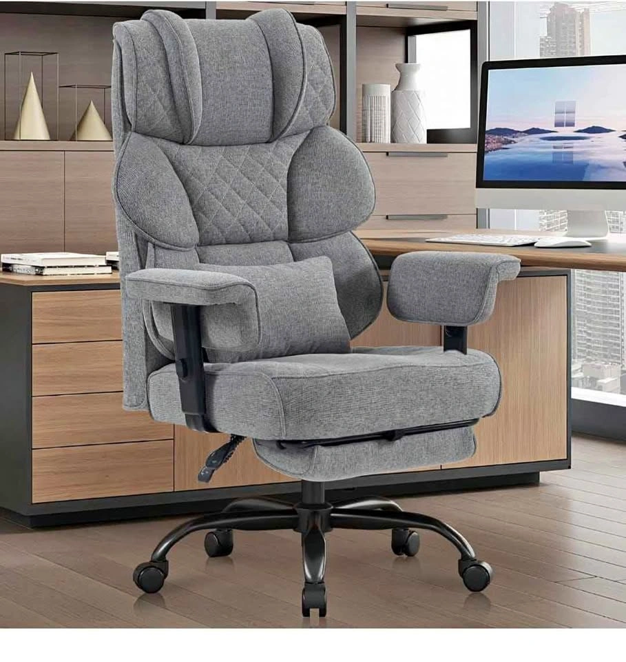 Big and Tall Office Chair, Gaming Chair with Breathable Linen