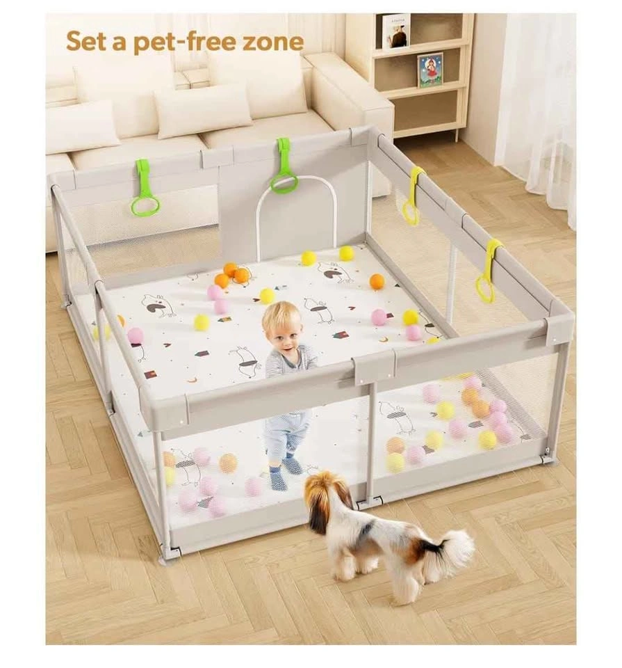 Large Safe Baby Playpen - 59x71inch Extra Large Play Pen with Ma - photo 3