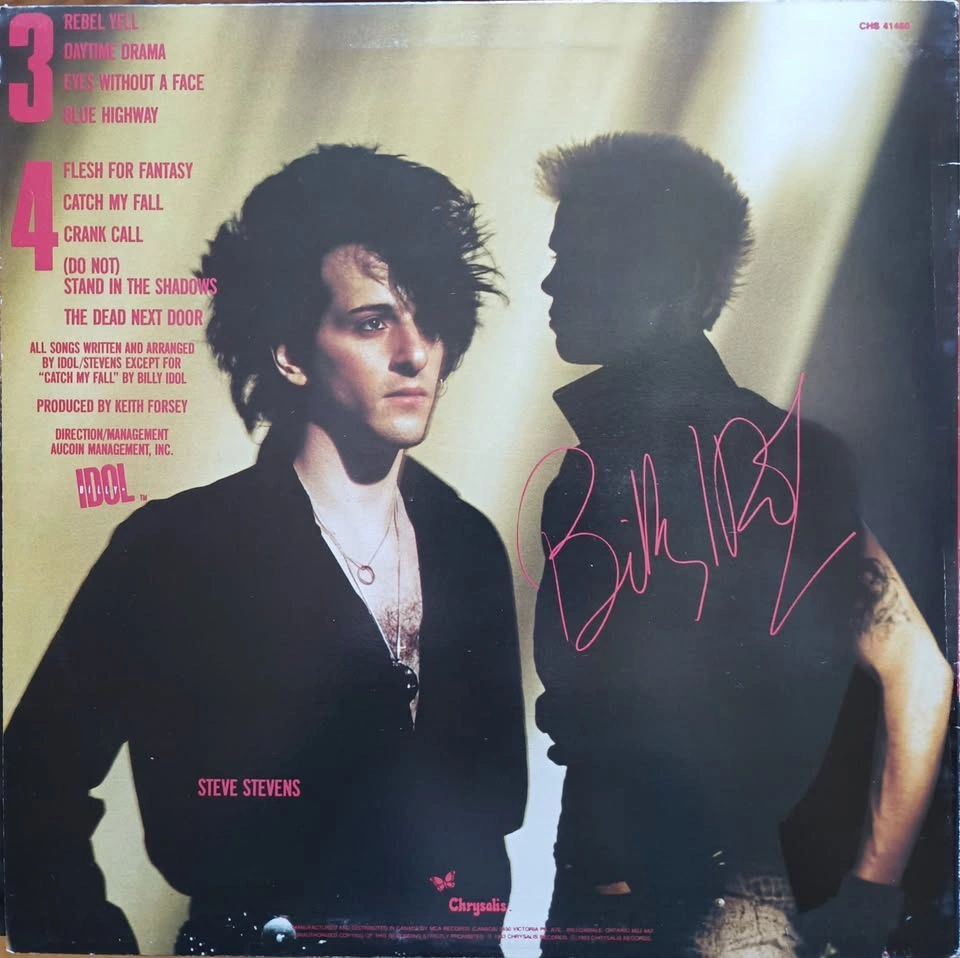 Billy Idol - Rebel Yell LP - 1983 (Cdn. pressing, CHS 41450) VG+ - photo 2